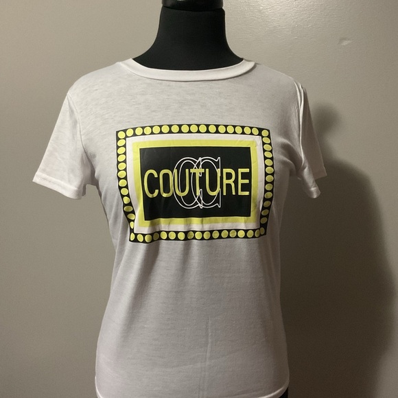 Tops - White Couture Graphic T-Shirt